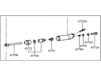 1997 Hyundai Elantra Clutch Slave Cylinder - 41710-28000