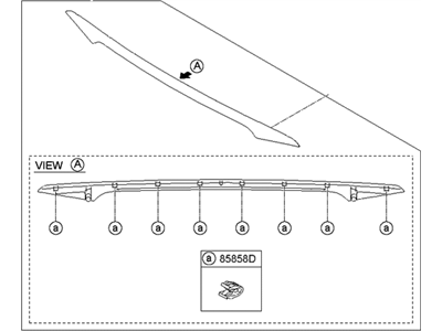 Hyundai 87310-3S001 GARNISH Assembly-Tail Gate