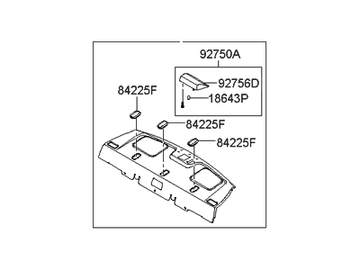 Hyundai 85610-1E200-QS Trim Assembly-Package Tray