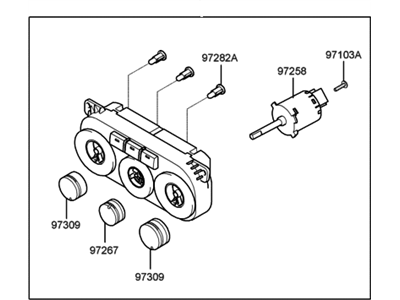 Hyundai Tiburon Blower Control Switches - 97250-2C070