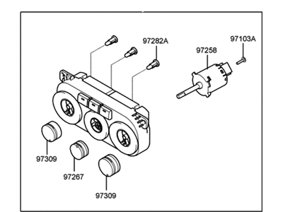 2007 Hyundai Tiburon A/C Switch - 97250-2C860