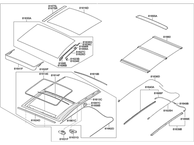 Hyundai 81600-A5100-VYF Panorama Roof Assembly