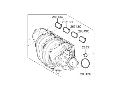 2016 Hyundai Sonata Hybrid Intake Manifold - 28310-2E900