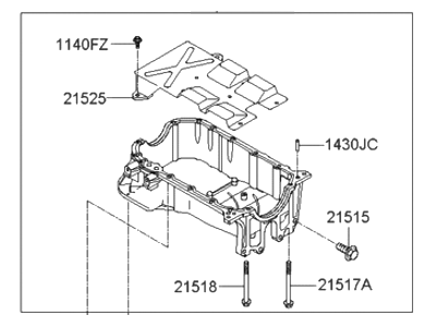 Hyundai 21520-3E002 Pan Assembly-Engine Oil,Upper