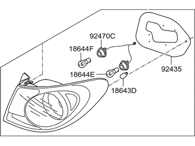 2006 Hyundai Elantra Back Up Light - 92402-2H050