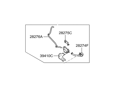 Hyundai 39400-2B040 Solenoid Valve & Hose