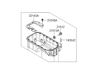 Hyundai 21520-23604 Pan Assembly-Engine Oil