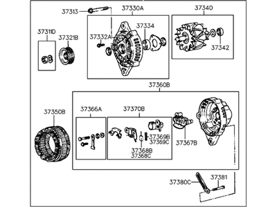 Hyundai 37300-32520 Generator Assembly