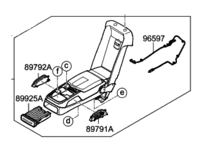 Hyundai 89900-D2NP2-NPA ARMREST ASSY-RR SEAT BACK