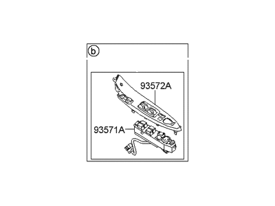 Hyundai Veracruz Power Window Switch - 93570-3J310-OR