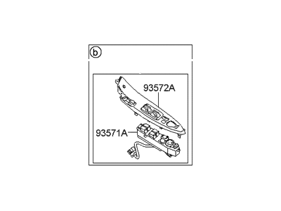 Hyundai 93570-3J200-6T Power Window Main Switch Assembly