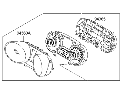 Hyundai Sonata Hybrid Speedometer - 94001-4R001