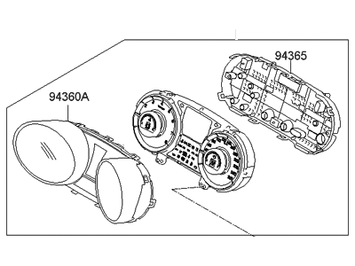 Hyundai 94001-4R001 Cluster Assembly-Instrument(KPH)