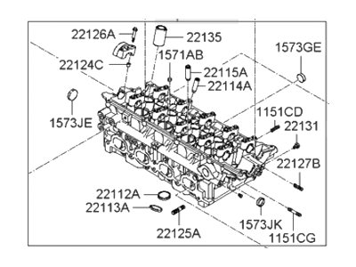 Hyundai 22100-23780 Head Assembly-Cylinder