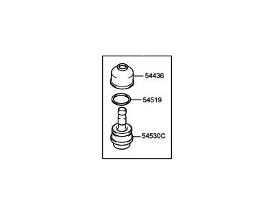 Hyundai 54503-3BA00 Ball Joint Kit-Rear Suspension Center