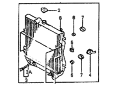1986 Hyundai Excel Radiator - 25310-21350