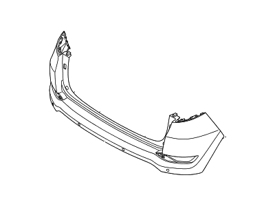 Hyundai 86611-D3000 Rear Bumper Cover, Upper