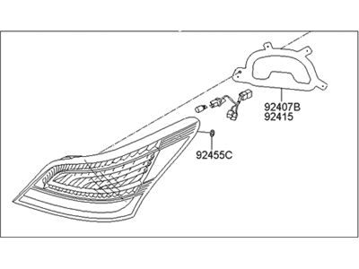 Hyundai Equus Tail Light - 92401-3N510