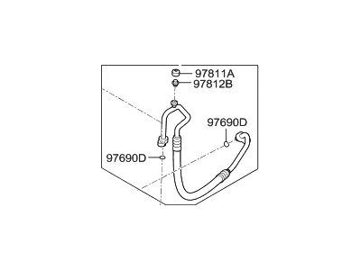 Hyundai Genesis G90 A/C Hose - 97762-D2000