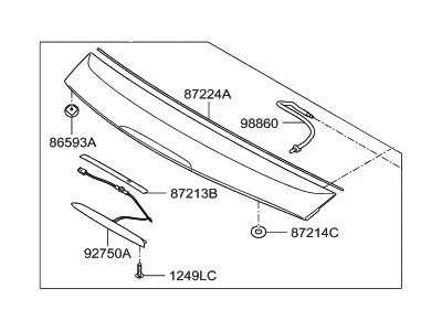 Hyundai 87210-2V000 Rear Spoiler Assembly