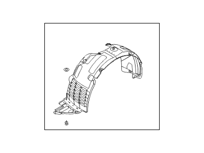 Hyundai 86812-B8500 Front Wheel Guard Assembly,Right