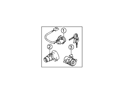 Hyundai 81905-2C711 Lock Key & Cylinder Set