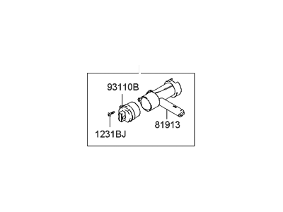 2007 Hyundai Tiburon Ignition Switch - 81910-2C000