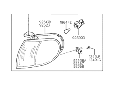 Hyundai 92303-28550 Lamp Assembly-Front Combination,LH