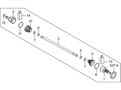 Hyundai 49600-D3000 Shaft Assembly-Drive Rear