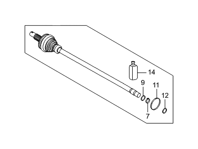 Hyundai 49625-D3000 Joint & Boot Kit-Rear Axle Wheel