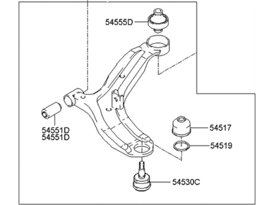 Hyundai Accent Control Arm - 54501-25000