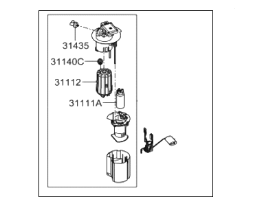 Hyundai 31110-C2500 Fuel Pump & Sender Module Assembly