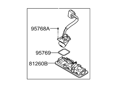 Hyundai 95760-F2000 Rear Camera & Trunk Lid Handle Assembly