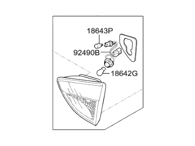 Hyundai 92406-3J000 Lamp Assembly-Rear Combination Inside,RH