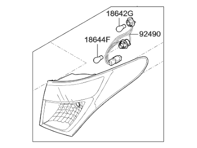 Hyundai Veracruz Back Up Light - 92402-3J050