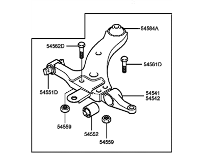 1998 Hyundai Sonata Control Arm - 54500-38000