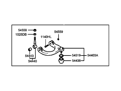 2004 Hyundai Sonata Control Arm - 54410-38000