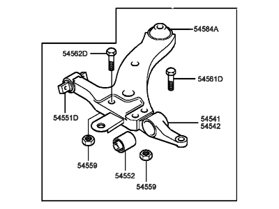 1999 Hyundai Sonata Control Arm - 54501-38000