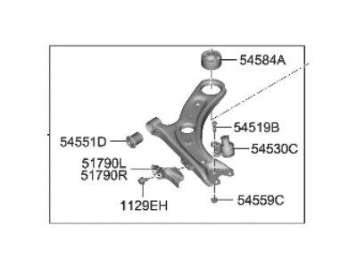Hyundai Elantra N Control Arm - 54500-IB000
