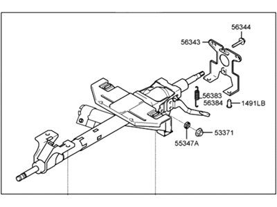 2001 Hyundai Santa Fe Steering Column - 56310-26000