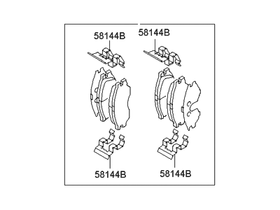 Hyundai 58101-2DA70 Front Disc Brake Pad Kit