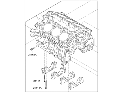 Hyundai 21110-3LTA0 Block Sub Assembly-Cylinder