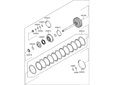 Hyundai 45550-4F030 Clutch Assembly-Reverse & Over DRI