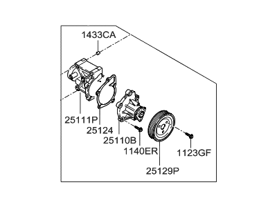 Hyundai Water Pump - 25100-2G510