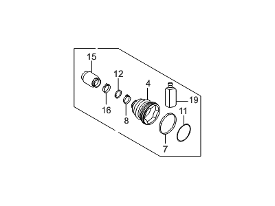 Hyundai 49584-C1350 Damper Kit-Front Axle Dynamic,RH