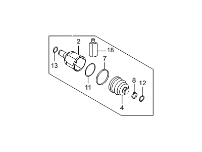 2018 Hyundai Sonata CV Joint Boot - 49582-C2210