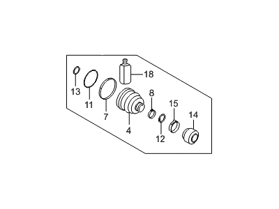 Hyundai 49584-C1300 Damper Kit-Front Axle Dynamic,LH