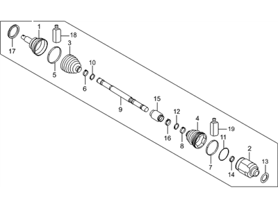 Hyundai Sonata Axle Shaft - 49501-C2450