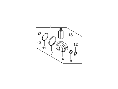 Hyundai Sonata CV Joint Boot - 49583-C1000