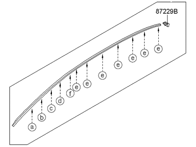 Hyundai 87241-1E000 MOULDING Assembly-Windshield Side & Ro